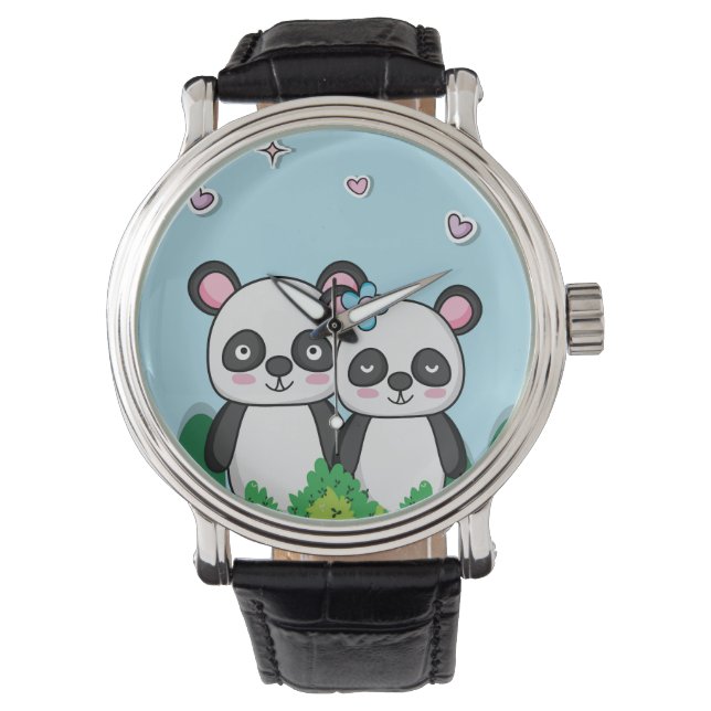 Montre Paire de Pandas (devant)
