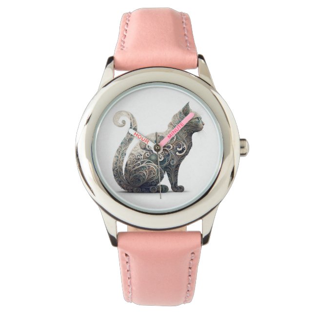Montre Paisley Profil Chat (devant)