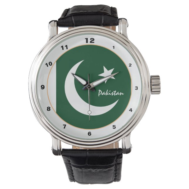 Montre Pakistan Flag & Pakistan mode / design tendance (devant)
