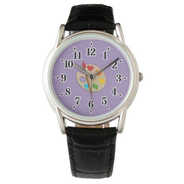 Montre Palette Artiste avec pinceau (devant)