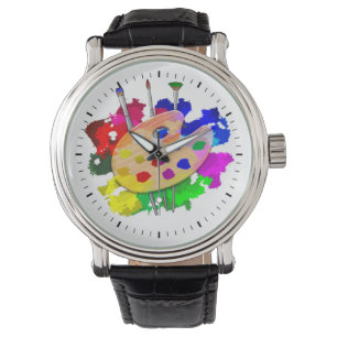 Montre Palette Artiste Et Brosses