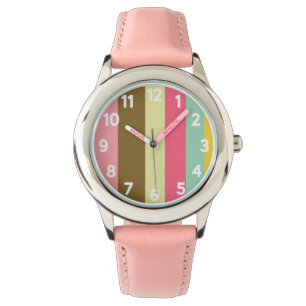 Montre Palette de couleurs rayées d'été