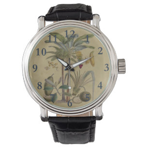 Montre Palm Antique Fruit Tropical Art Botanique
