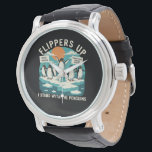 Montre Palmes vers le haut Je me tiens avec des pingouins<br><div class="desc">Drôle Résiste Manifestation Pingouins Contre Les Tarifs Des Palmes En Haut Je Me Tenais Avec Des Pingouins</div>