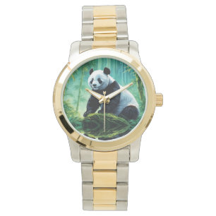 Montre Panda géant dans la forêt de Bamboo