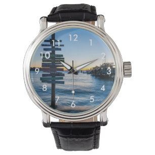 Montre Panneau de la baie Pensacola coucher du soleil par