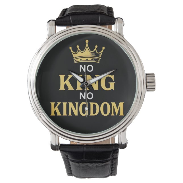 Montre Panneau de protestation sans rois vertical 2025 (devant)