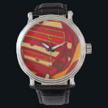 Montre Panneaux orange Abstraits<br><div class="desc">Un rêve surréaliste, ces panneaux orange abstraits aux couleurs vives ressemblent à de la cire fondue qui coule à travers une toile. Création de Jennifer Goldberger, cette oeuvre est extraordinaire dans son utilisation imaginative de la couleur et des lignes. Commandez les vôtres dès aujourd'hui !</div>