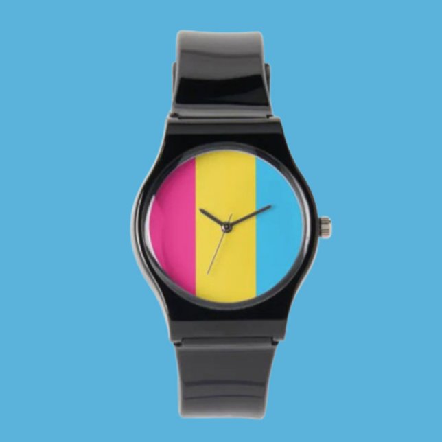 Montre Pansexual Pride Silicone Strap Watch : Bold & Vibr (Créateur téléchargé)