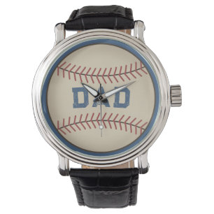 Montre Papa Baseball Bleue