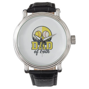 Montre Papa Baseball Softball des Deux Conception Vectori