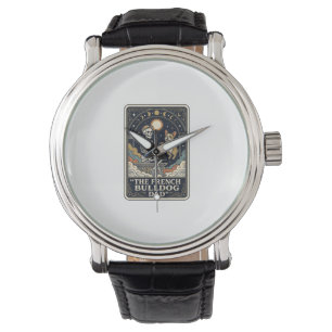 Montre Papa Bouledogue Français Vintage Squelette Tarot T