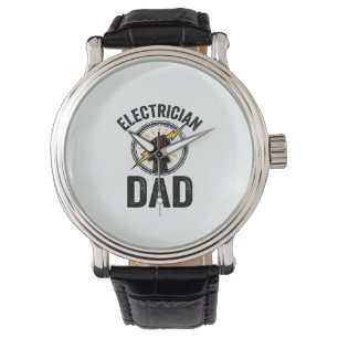 Montre Papa électricien Chemise vectorielle gravure vinta