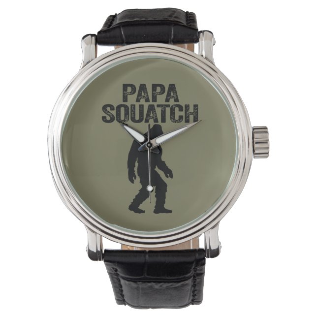 Montre Papa Squatch Funny Bigfoot - Cadeau Fête des pères (devant)