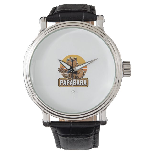 Montre PAPABARA Conception vectorielle de papa capybara r (devant)