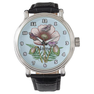 Montre Papaver pâle Papillon