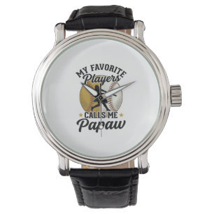 Montre Papaw de baseball joueurs préférés Vintage T-shirt