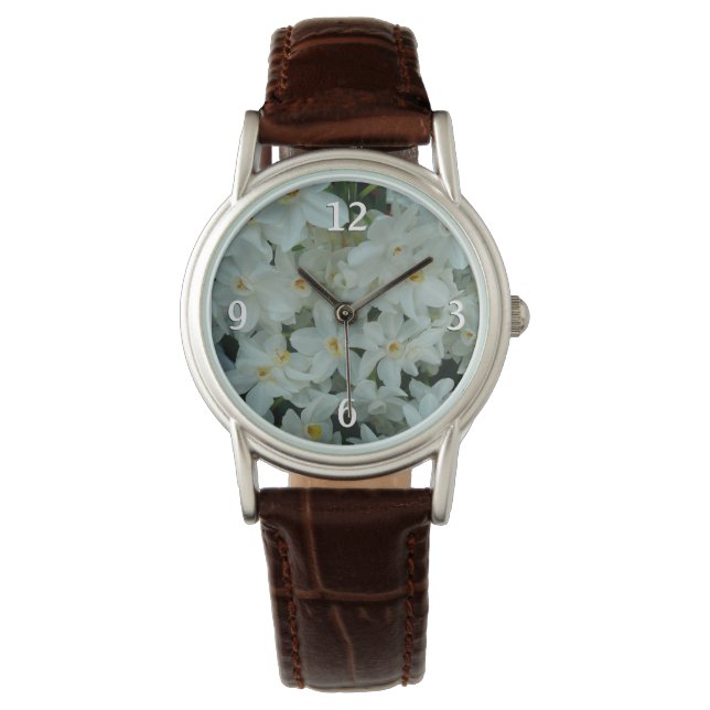 Montre Paperwhite Narcissus Fleurs blanches délicates (devant)