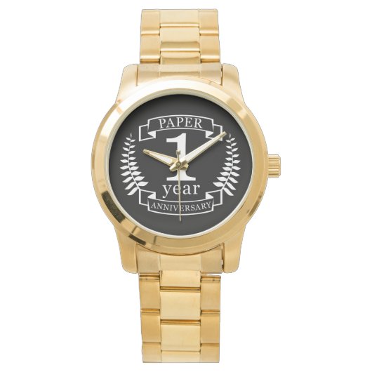 Montre Papier 1er anniversaire mariage 1 an (devant)