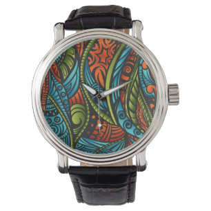 Montre Papier peint ethnique abstrait