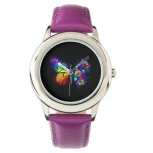 Montre Papillon arc-en-ciel