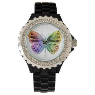 Montre Papillon arc-en-ciel