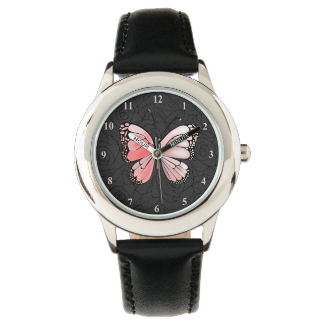 Montre papillon avec Rose (devant)