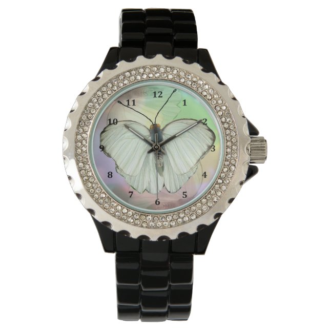 Montre Papillon blanc e Watch (devant)