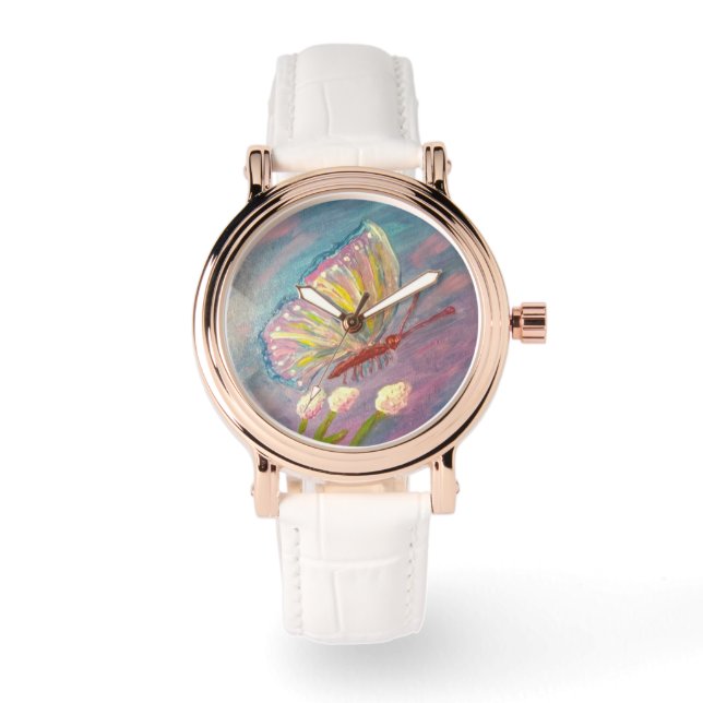 Montre Papillon de Printemps Pastel (Recto)