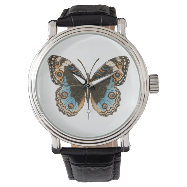 Montre Papillon Pansy Bleu (devant)