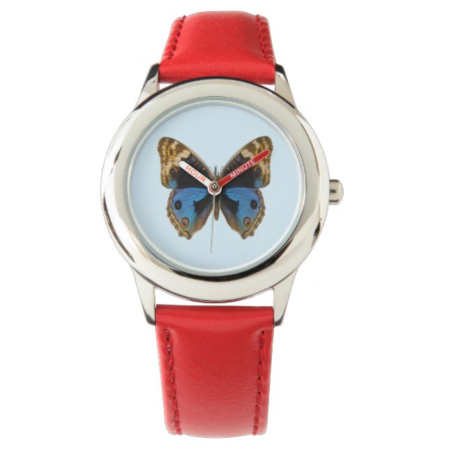Montre Papillon Pansy Bleu (devant)