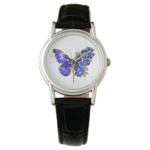 Montre Papillon Saphir Fleur