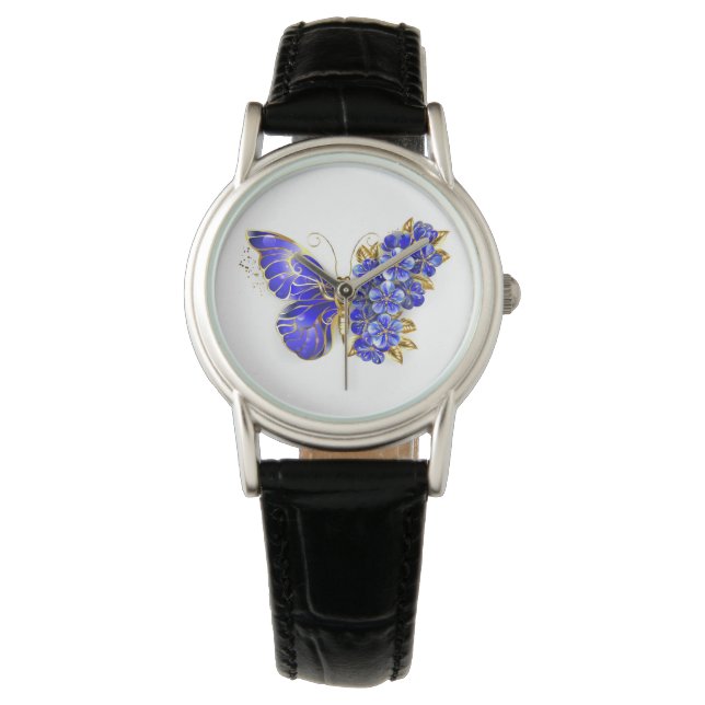 Montre Papillon Saphir Fleur (devant)