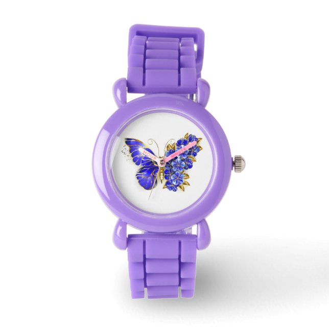 Montre Papillon Saphir Fleur (Recto)