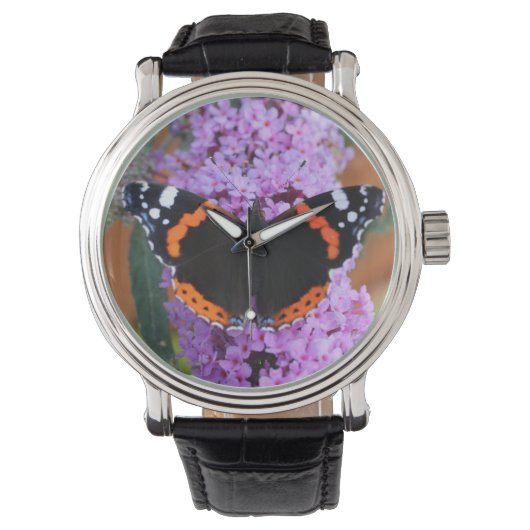 Montre Papillon Vanessa atalanta (devant)