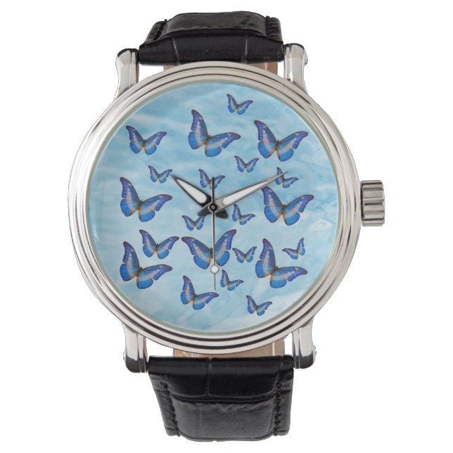 Montre Papillons bleus (devant)