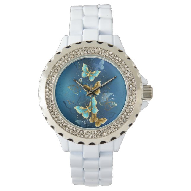 Montre Papillons dorés (devant)