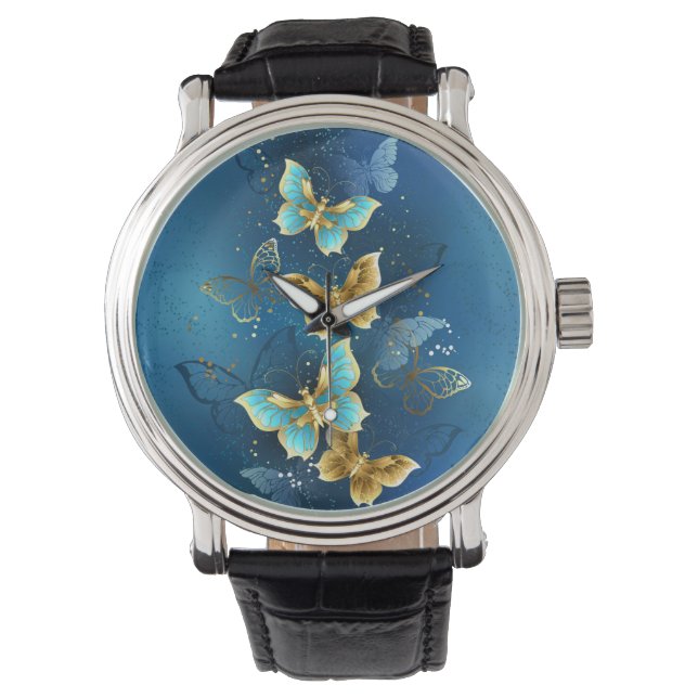 Montre Papillons dorés (devant)