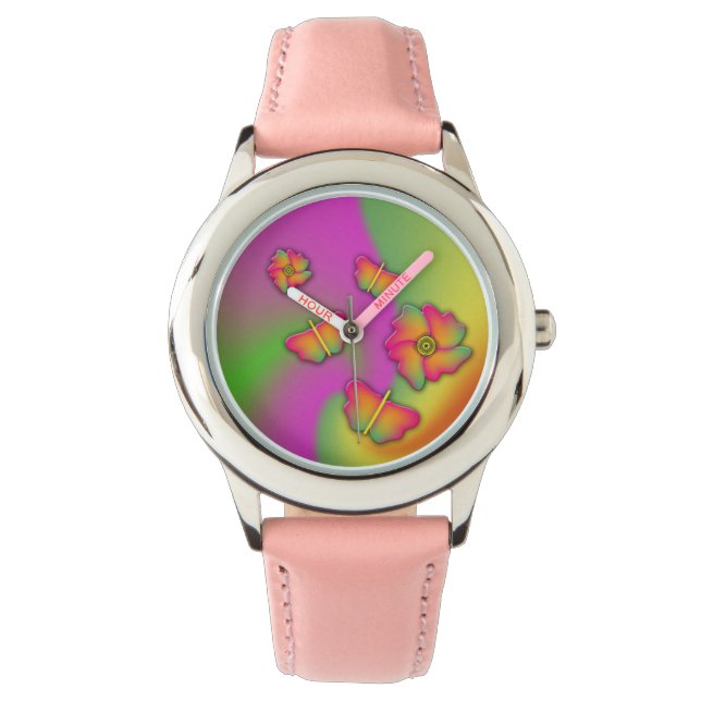Montre Papillons & Fleurs (devant)