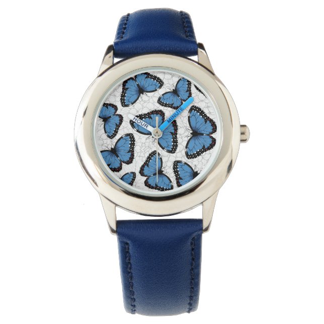 Montre Papillons morpho bleu (devant)