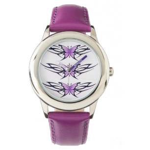 Montre papillons pourpres tribaux