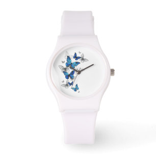 Montre Papillons volants bleus Morpho