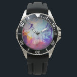Montre Parkour Urban Free Runling Freestyling Art Moderne<br><div class="desc">L'impression d'un artiste moderne sur le sport extrême populaire du parkour pratiqué dans une ruelle urbaine colorée.</div>