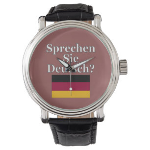 Montre Parles-tu allemand ? en allemand. Fanion
