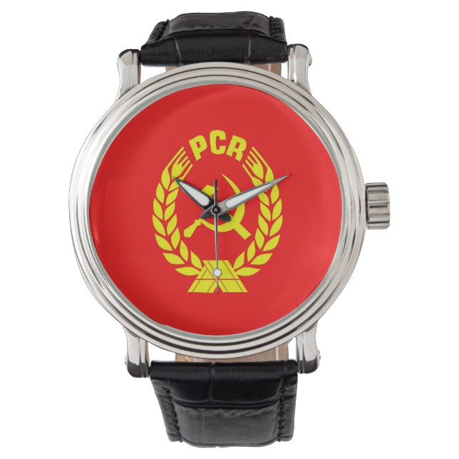 Montre parti communiste roumain vieux drapeau vintage (devant)