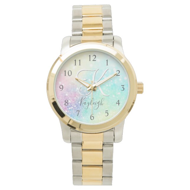 Montre Parties scintillant Coloré Glamour Joli Motif (devant)