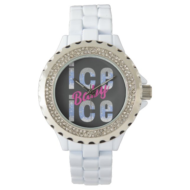 Montre Parties scintillant de bébé glace flocons de neige (devant)