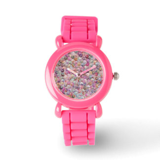 Montre Parties scintillant d'impression rose - Regarder l