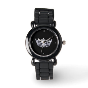 Montre Parties scintillant en argent style Miss Am