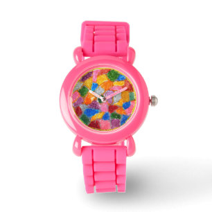 Montre parties scintillant en verre
